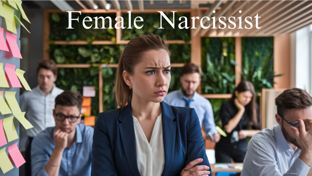 female narcissist at work